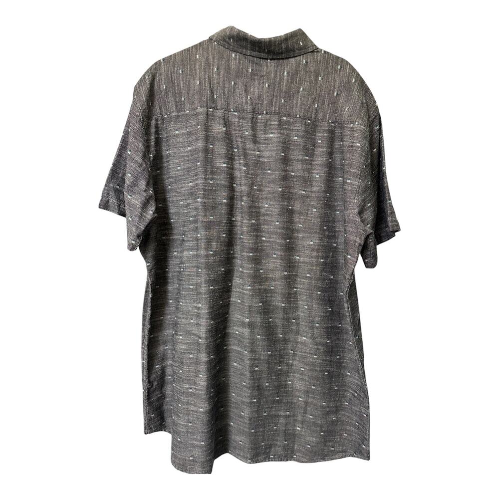 O’Neill Mens XXL Modern Fit Gray Short Sleeve Button Front Shirt Geometric Print - Picture 2 of 7
